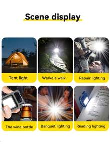 1/2/3/10pcs COB Keychain Work Light, Flashlight With 4 Lighting Modes, Keychain Light Emergency Light, Bottle Opener, Mini Flashlight With Magnetic Base