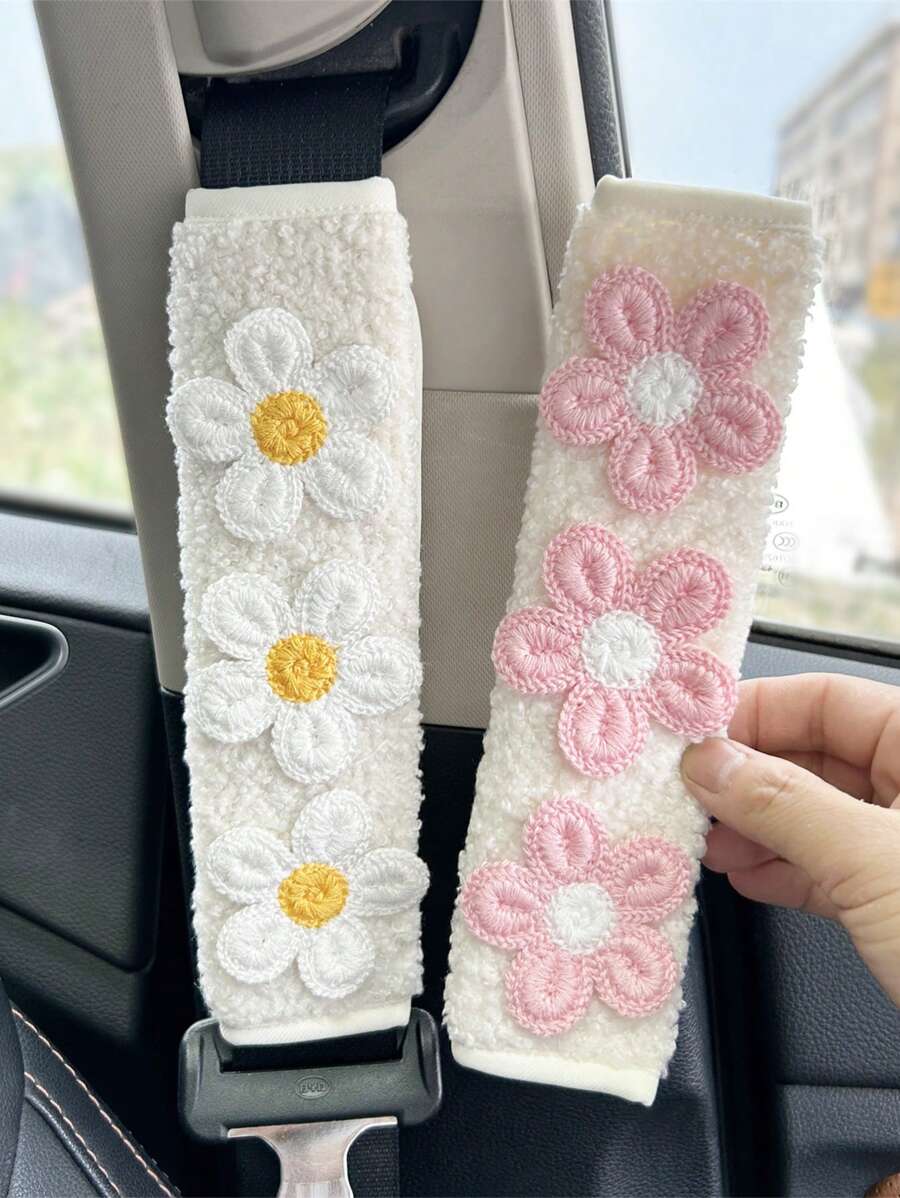 1 件/2 件汽车安全带肩部保护套汽车防夹颈带保护套柔软舒适 - 均碼 - 查看 1