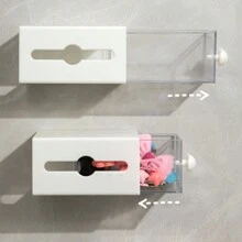 1/3pcs Wall-Mounted No-Drill Drawer Storage Box, Multifunctional Kitchen/Bathroom Space-Saving Organizers