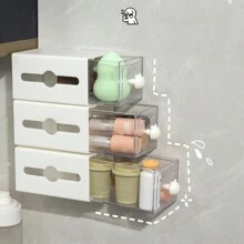 1/3pcs Wall-Mounted No-Drill Drawer Storage Box, Multifunctional Kitchen/Bathroom Space-Saving Organizers
