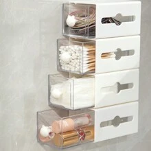 1/3pcs Wall-Mounted No-Drill Drawer Storage Box, Multifunctional Kitchen/Bathroom Space-Saving Organizers