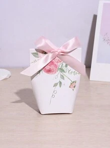 10 piezas/5 piezas Caja para dulces estilo europeo de boda con rosas rosadas, mini caja de regalo - Multicolor - Ver 6
