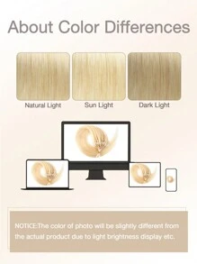 Micro Loop Hair Extensions Real Human Hair Nature Color 12-22inch Straight Invisible Premium Human Hair 50pcs Micro Loop Hair Extensions - S60 - 查看 7