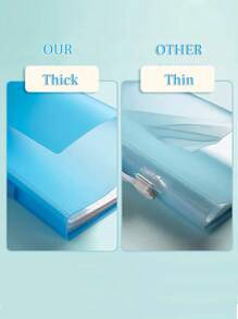A3 40-Page Diamond Painting Storage Canvas Display Transparent Pocket Folder Photo Album Large Capacity School Office Data Portable Storage Organizer (Front And Back Can Hold 80 Photos)