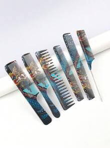 Dragon Scale Hair Cutting Comb Graffiti Hairdressing Comb, Pointed Tail Comb, Fine Tooth Comb,Professional Durable Anti Static Hair Comb Portable Hair Styling Accessories For All Type Of Hair - Multicolor - View 2