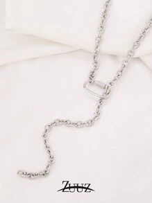 1 件复古不锈钢毛衣链项链女式螺旋纽扣长项链珠宝派对最佳朋友礼物 - 項鍊 - 查看 17