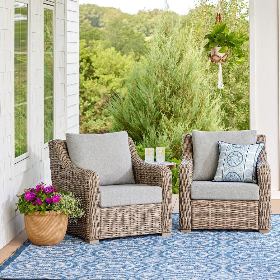 Better Homes & Gardens 24"X 24" Premium Gray Outdoor 2 Piece Deep-Seat Cushion - Grey - View 1
