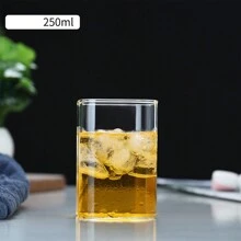 1 szt. Wysokiej jakości szklany kubek borokrzemianowy, przezroczysty kubek do herbaty kwiatowej, piwo, whisky, mleko, szklanka do soku, kwadratowy kubek, szklanka do wody