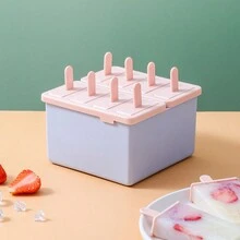 Ice Cream Molds Popsicle Maker Homemade Popsicle Maker Molds Easy To Release Ice Pop Maker Suitable For Summer Home - 淺粉色 - 查看 1