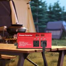 Power Inverter 2000W  12V To 230V AC Car Converter With 4 USB Ports 3 UK Sockets LED Display Car Adapter - 4USB3UKR - View 5