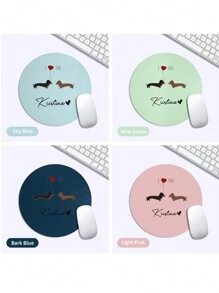 1pc Thick Customizable Mouse Pad ,Mouse Pad, Round Mouse Pad, Desk Mouse Pad,With Texture And Lycra Cloth, Washable, Anti Slip Rubber Base, Creative Personalized Wireless Computer Mouse Pad Back To School