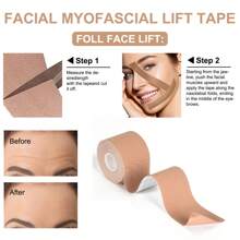 4 piezas de cinta antiarrugas | Cinta levantadora miofascial facial para firmar, tonificar y tensar la piel | Cinta levantadora para la cara, el cuello y la frente | Alisador de arrugas, levantador de piel parches faciales antienvejecimiento (8 colores surtidos) - Multicolor - Ver 8
