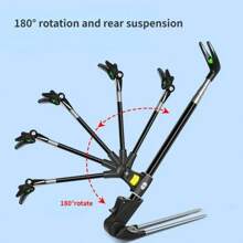 Thickened Telescopic Fishing Rod Bracket Fishing Rod Dual Purpose Bracket Fishing Rod Holder 1.7M/2.1M/2.4M New Stainless Steel