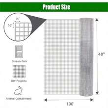 Wire Welded Mesh Breeding Net Chicken Duck Goose Rat Proof Fence Isolation Net Circle Wire Mesh - Silver - View 2