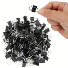 Set Of 48 Paper Clips Clamps Colorful Clips Office School Kit 25mm/32mm/41mm - Black - 51mm (12 Units) - View 8