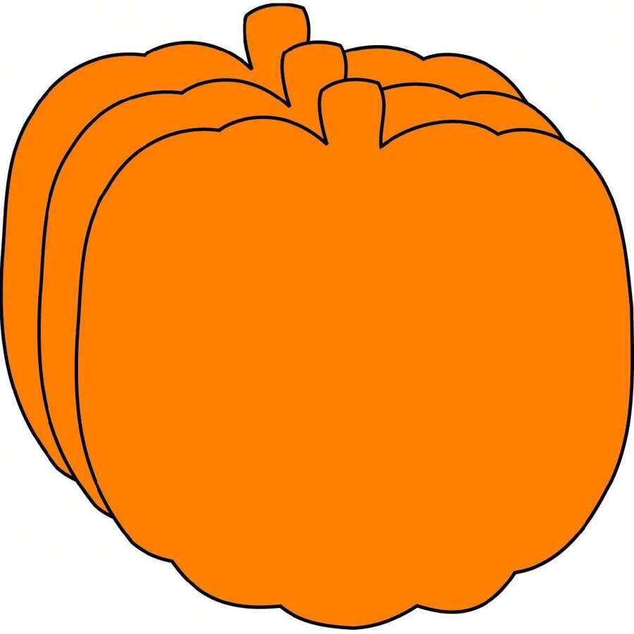 Small Single Color Creative Foam Cut-Outs - Pumpkin - Multicolor - View 1