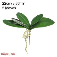 1 片蝴蝶兰叶子人造植物叶子装饰花家居装饰兰花叶子 - 彩色 - 查看 13