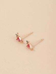 1 Pair Fashionable European & American Cocktail Series Cubic Zirconia Earrings, Personalized Earrings, Copper Earrings For Women - Style 1 - View 3