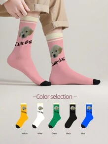 1 双定制脸袜子、定制照片袜子、定制印花袜子、个性化搞笑脸袜子、定制图片袜子、袜子上印任意脸、周年纪念礼物、秋季