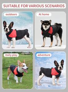Warm Dog Jacket, Dog Winter Coat, Waterproof And Windproof Dog Snow Jacket With Leash Hole, Classic Colors In Small, Medium, Large Suitable For Small, Medium, Large Dogs, Blue, Red, Green