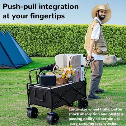 Carro para acampar al aire libre, carro de jardín, carro plegable, carro de pie, carro multifunción, carro de compras, carro, carrito de compras, carro de regalo para fiesta de Navidad