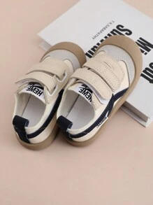 1 Par de Sapatos Esportivos de Borracha de Biqueira Redonda Bege Antiderrapante, Adequados para Todas as Estações, para Crianças