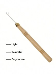 Micro Threader, Carbonized Wood Handle Threader, Threader Needle, Lead Wire Hair Beads Decor, Halloween - Multicolor - View 14