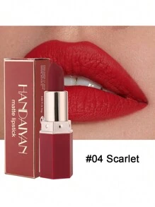HANDAIYAN 6-Sided Matte Moisturizing Lipstick, Velvet Makeup Effect, Single Tube, Long-Lasting Color, Fashionable Luxury Lipstick, Suitable For Halloween, Christmas And Holiday Makeup, Party And Daily Makeup, Holiday Travel Essential Cosmetics, Net Weight: 3.5g, Face Painting, Cosmetics, Suitable For Women, Suitable For Winter/Spring, Ideal For Y2K Fancy Fashion, Suitable As Birthday/Valentine's Day/Mother's Day Gift, Essential For Carnival Party, Best Color Choice - 04 - 查看 1