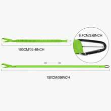 Kayak Paddle Leash Stretchable Strap Safe Hook Cord Tie Boat Rope For Kayaking Boating Canoeing - Green - View 3