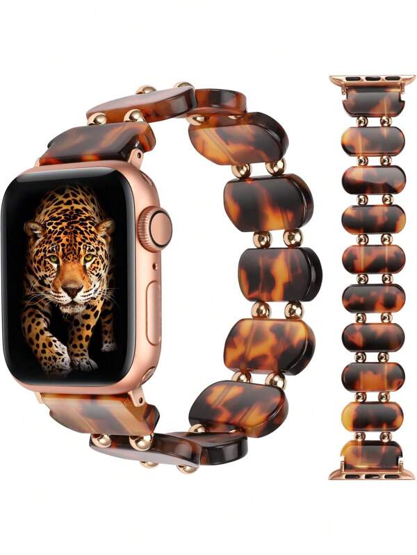 Elegant Fashion Resin Elastic Bracelet Strap Compatible With Apple Watch, Waterproof, Scratch-Resistant, Suitable For Women, 38/40/41/42/44/45/49mm, 42/46mm For S10, Compatible With Apple Watch Ultra 2/1, SE 9/8/7/6/5/4/3/2/1