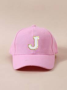 1 件儿童字母棒球帽，时尚，适合日常和学校使用 - 粉色 - 查看 17