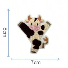 26 件可爱卡通动物和字母刺绣补丁，创意 DIY 用品，适用于铅笔盒、文具、姓名标签、背胶