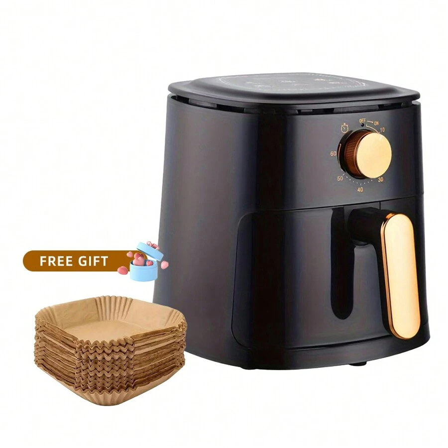 INTETEIN 4L Mechanical Air Fryer - User-Friendly Multi-Functional Kitchen Companion For Healthy, Easy Cooking & Diverse Cuisine With Air Fryer Paper Free Gift - Xem 1