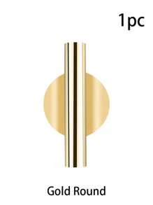 Wall Vase,Creative Iron Flower Vessel,Scandinavian Style Gold Wall Flower Vase,Living Room,No-Punch Wall Decoration,Entrance Wall Flower Arrangement Cylinder,Metal Flower Vase,Faux Plants Hanging Planter,Fake Flower Indoor Decoration Vase Gifts Birthday Graduation Home Decor Room Decor Glass Vase