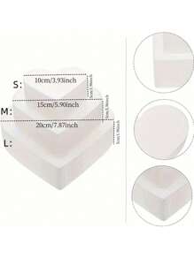 1pc Heart-Shaped High Density Foam Cake Model, Suitable For Valentine's Day Party DIY Cake Decoration, Wedding Decoration - White - View 6