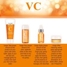 LoveJoJo Bộ chăm sóc da Vitamin C bốn trong một, Sữa rửa mặt 40g, Nước hoa hồng 50ml, Tinh chất 15ml, Kem dưỡng da mặt 20g, Nhiều loại kết hợp, Làm dịu và dưỡng ẩm, Hộp quà dung tích lớn. Món quà hoàn hảo cho mặt và cổ, Phù hợp với mọi loại da - trái cam - Xem 6