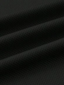 男士无袖连帽拼接运动背心，休闲透气速干网眼弹力跑步上衣 - 紅色 - 查看 6