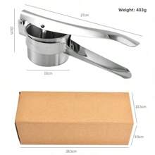 Stainless Steel Water Squeezer Potato Blender Manual Lemon Juicer Mashing Tool Garlic Press Kitchen Vegetable Squeezer - SJ-01 Bottom Hole Press-leather Box - View 1