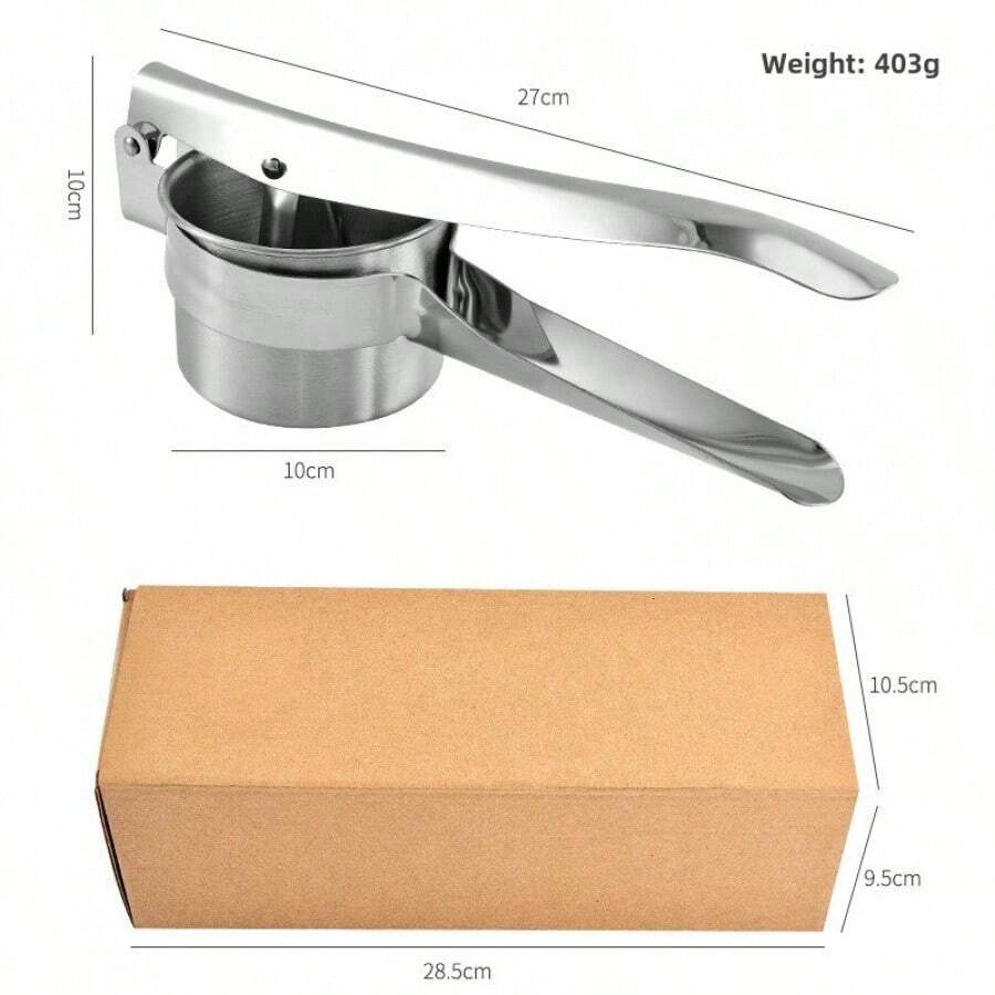 Stainless Steel Water Squeezer Potato Blender Manual Lemon Juicer Mashing Tool Garlic Press Kitchen Vegetable Squeezer - SJ-01 Bottom Hole Press-leather Box - View 1