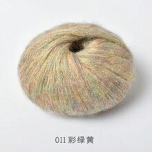 25g Gold Wire Sequin Mohair Yarn Super Soft And Warm Wool Woven Yarn Hand Woven Sweater Shawl Scarf DIY Material Supplies - 25g - View 26