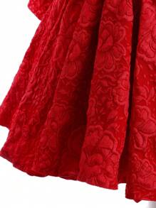 Cute Newborn Baby Girl High-End Adorable Dresses, Toddlers Girls' Birthday Party Puff Princess Floral Printed Dress