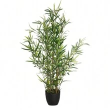 Well Home WELLHOME - Planta artificial de Bambú H.90cm con maceta ideal para decoración - Verde - Ver 1