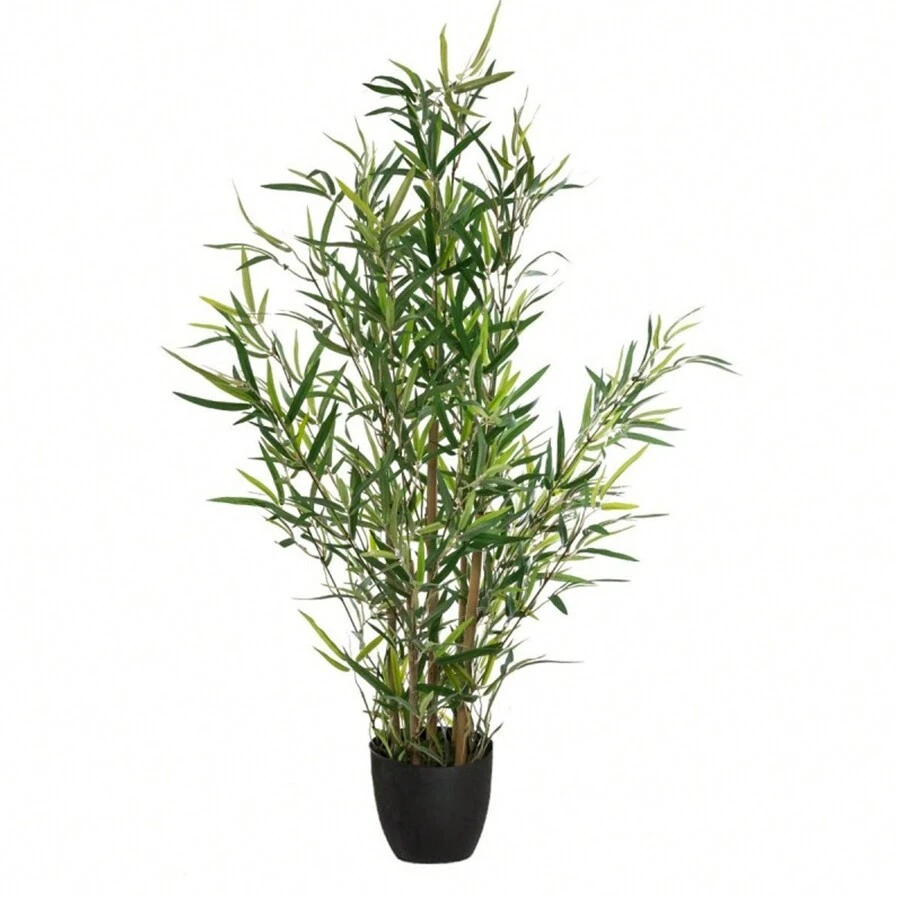 Well Home WELLHOME - Planta artificial de Bambú H.90cm con maceta ideal para decoración - Verde - Ver 1