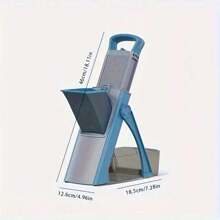 多功能手动蔬菜切片器和刨丝器，胡萝卜土豆切片器，直刃设计，无需用电，适合家庭烹饪和餐厅使用，圣诞礼物 - 彩色 - 查看 12