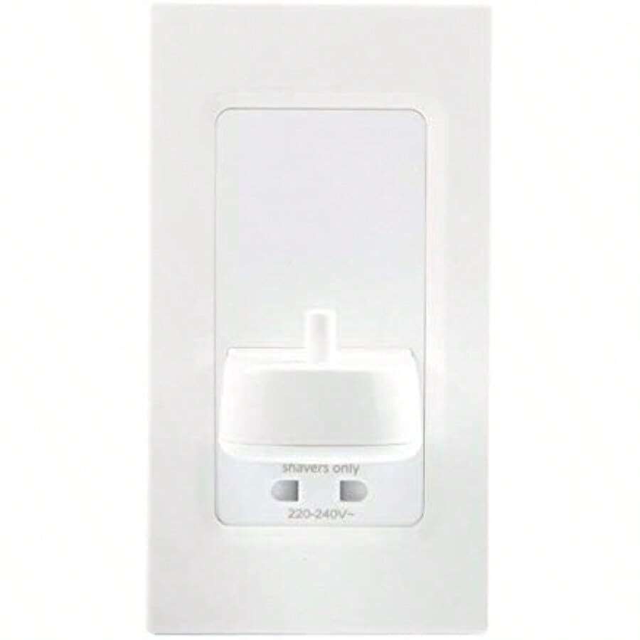 In Wall Electric Toothbrush Charger Shaver Socket White Compatible All OralB  Toothbrushes - BraunToothbrushes - View 1