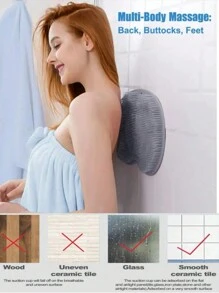 1 件装硅胶足部刷按摩垫，适用于淋浴、去角质和清洁足部、沐浴刷和背部刷 - 彩色 - 查看 6