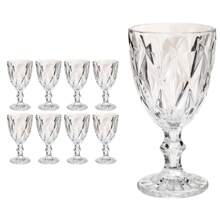 Glass Cup Set 8 Pieces 330 ML Diamante Diamond Promotion!