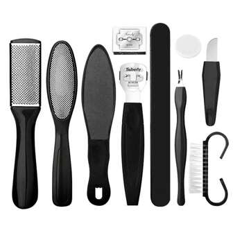 Professional Pedicure Foot Spa Set,10 In 1 Pedicure Set For Feet,Stainless Steel Foot Care Kit, Foot Rasp Dead Skin Remover Foot Pedicure Kit