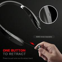 Foldable Bluetooth Headset, Lightweight Retractable Bluetooth Headphones For Sports&Exercise, Noise Cancelling Stereo Neckband Wireless Headset (With Carry Case) Sleek Design, Ideal For Running & Sports - High-Quality Calls Anywhere, Wireless Earbuds, For Apple Phone, IPad, Laptops, For IOS, Android Users, Gifts For Family, Friends, Kids, Birthday,Spring, Holiday, New Year