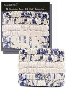 100% Mulberry Silk Hair Tie Hair Care, Mulberry Silk Skinny Hair Ties Elastic, 22 Momme Mulberry Silk Hair Ties Hair Tie Set Women Curly Thin Hair Srevela Ponytail Holders Hair Elastics Hair Rubber Bands Scrunchies Hair Rope, Hair Bobbles Hair Accessories Head Accessories